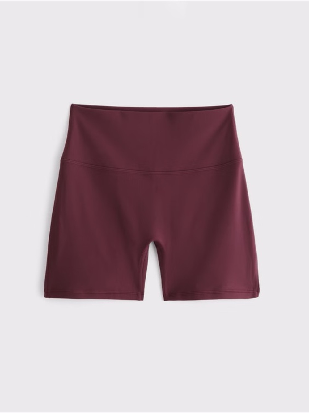 High-Waist Athletic Bike Shorts in Wine